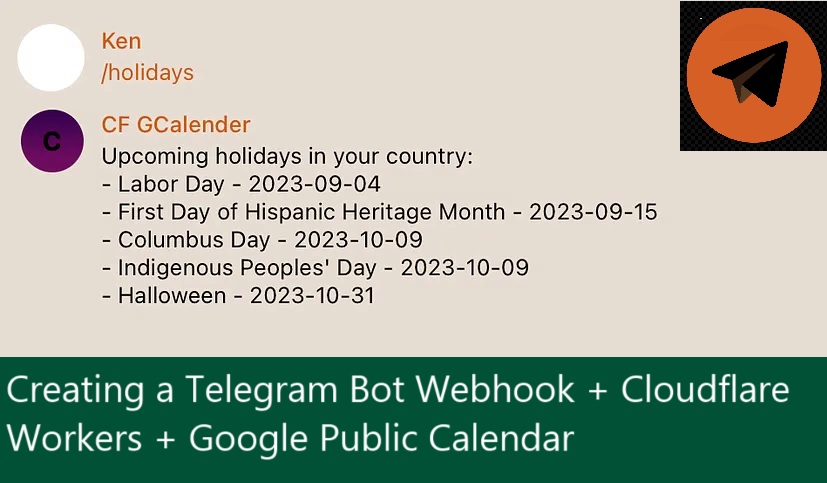 How to Creating a Telegram Bot Using cloudflare Workers Serverless ?